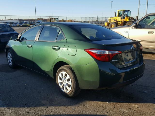 2T1BPRHE9EC038848 - 2014 TOYOTA COROLLA EC GREEN photo 3