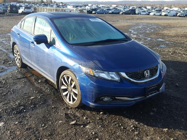 19XFB2F96EE200031 - 2014 HONDA CIVIC EXL BLUE photo 1