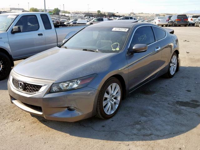 1HGCS21809A005702 - 2009 HONDA ACCORD EXL GRAY photo 2