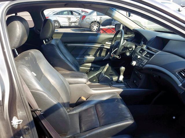 1HGCS21809A005702 - 2009 HONDA ACCORD EXL GRAY photo 5