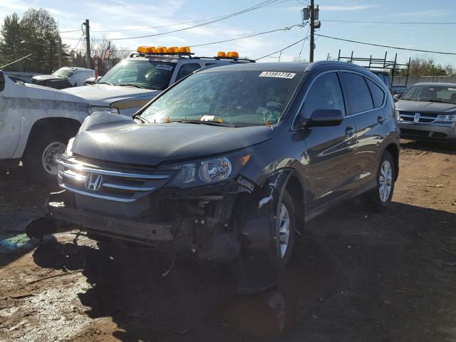 5J6RM4H72DL021287 - 2013 HONDA CR-V EXL GRAY photo 2