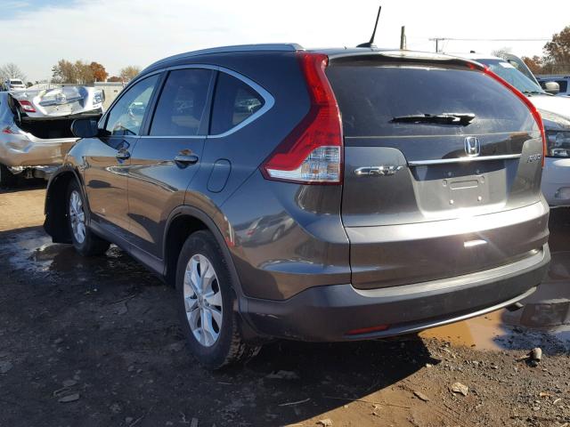 5J6RM4H72DL021287 - 2013 HONDA CR-V EXL GRAY photo 3