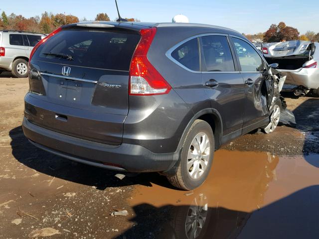 5J6RM4H72DL021287 - 2013 HONDA CR-V EXL GRAY photo 4