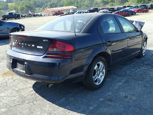 1B3EL56R22N355517 - 2002 DODGE STRATUS ES BLUE photo 4