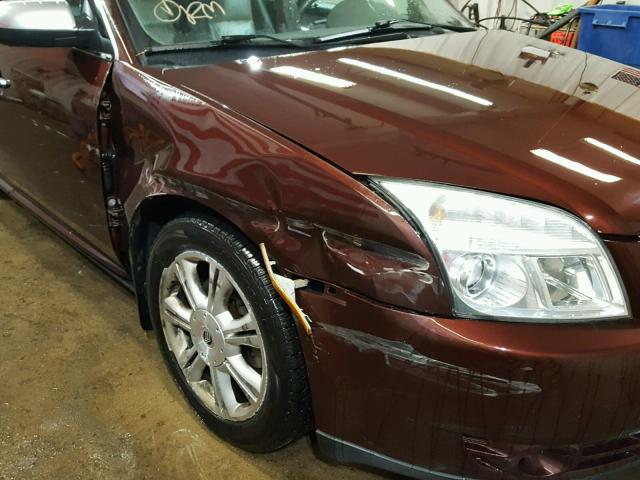 1MEHM42W29G609903 - 2009 MERCURY SABLE PREM MAROON photo 9