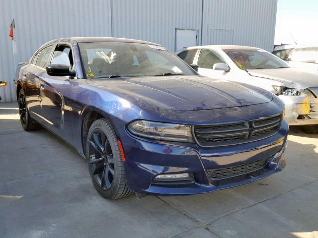 2C3CDXHG7GH139967 - 2016 DODGE CHARGER SX BLUE photo 1