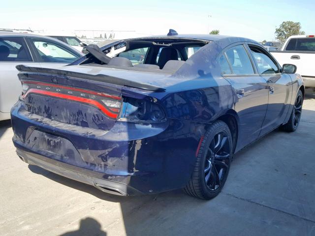 2C3CDXHG7GH139967 - 2016 DODGE CHARGER SX BLUE photo 4