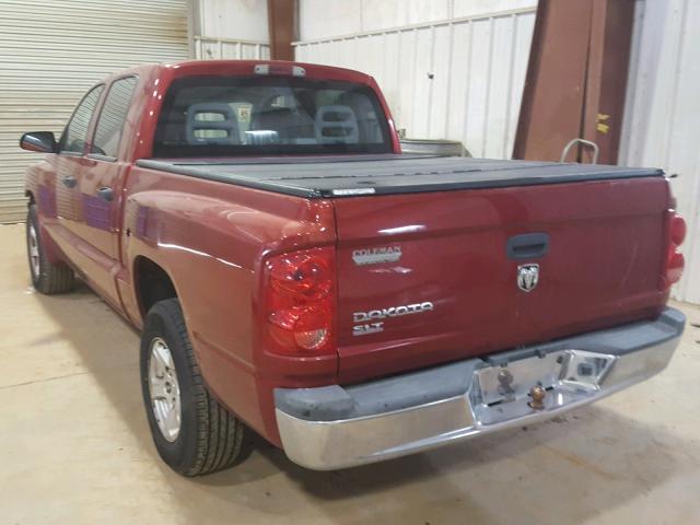 1D7HE48K26S698387 - 2006 DODGE DAKOTA QUA RED photo 3