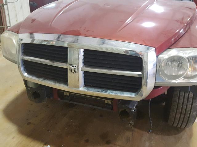 1D7HE48K26S698387 - 2006 DODGE DAKOTA QUA RED photo 9