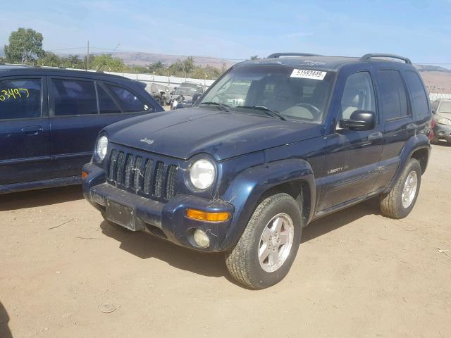 1J8GL58K92W357792 - 2002 JEEP LIBERTY LI BLUE photo 2