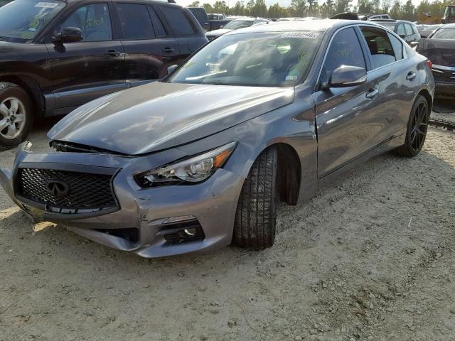 JN1BV7AP9FM334062 - 2015 INFINITI Q50 BASE GRAY photo 2