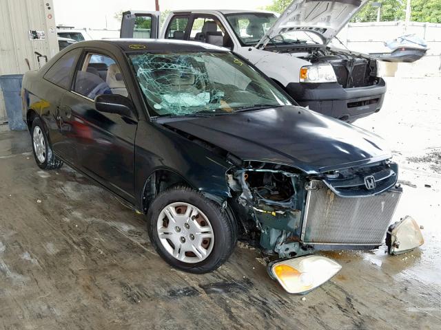 1HGEM22271L046298 - 2001 HONDA CIVIC DX GREEN photo 1