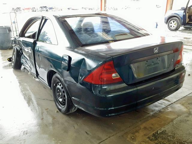 1HGEM22271L046298 - 2001 HONDA CIVIC DX GREEN photo 3