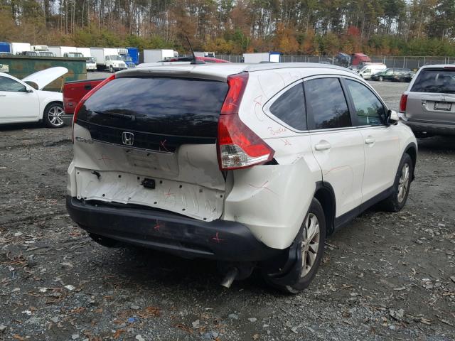 5J6RM3H77EL022513 - 2014 HONDA CR-V EXL WHITE photo 4