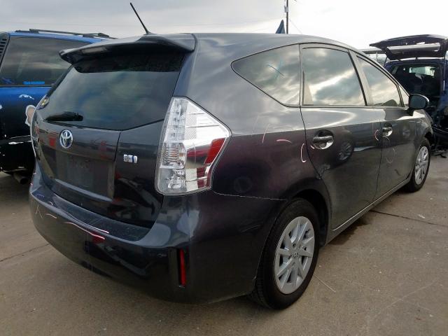 JTDZN3EU7E3365741 - 2014 TOYOTA PRIUS V GRAY photo 4