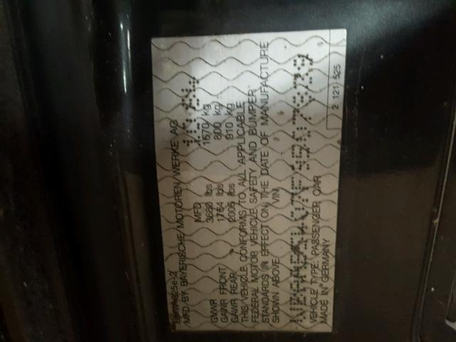 WBAAB5407F9507839 - 1985 BMW 325 E BLACK photo 10