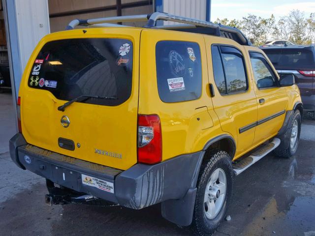 5N1ED28Y04C657526 - 2004 NISSAN XTERRA XE YELLOW photo 4