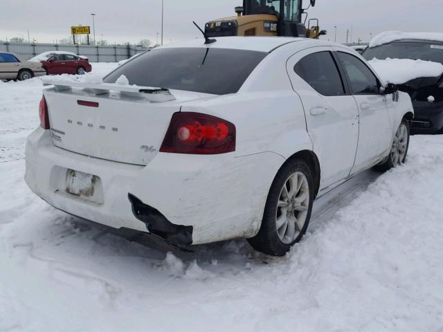 1C3CDZBG2CN313188 - 2012 DODGE AVENGER R/ WHITE photo 4