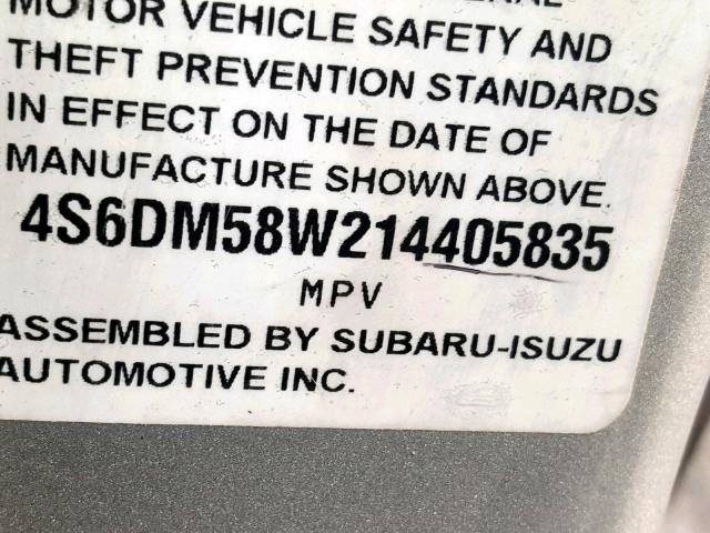 4S6DM58W214405835 - 2001 HONDA PASSPORT E 银色 照片 10