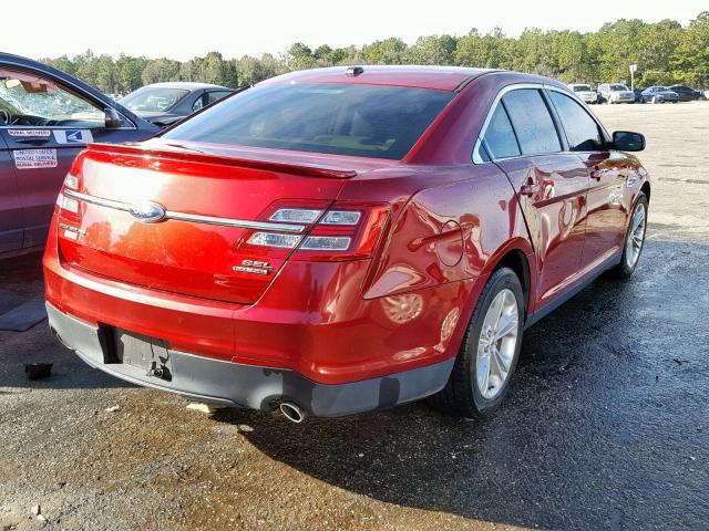 1FAHP2E81DG180066 - 2013 FORD TAURUS SEL RED photo 4