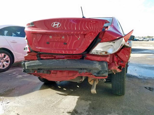 KMHCT4AE7HU349503 - 2017 HYUNDAI ACCENT SE RED photo 9