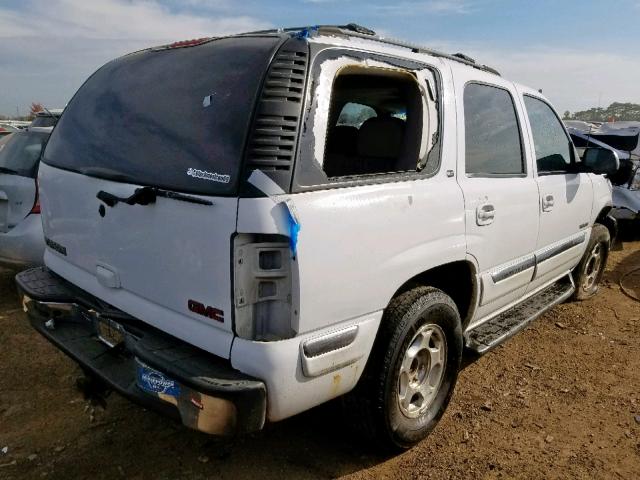 1GKEK13T71R170613 - 2001 GMC YUKON WHITE photo 4