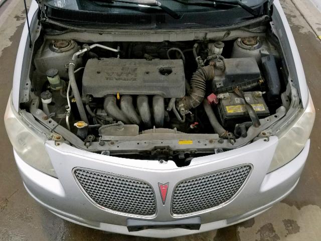 5Y2SL65888Z422350 - 2008 PONTIAC VIBE SILVER photo 7