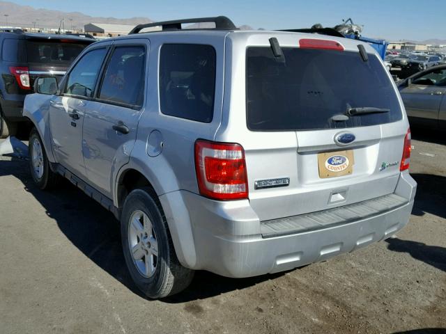 1FMCU4K36BKB33963 - 2011 FORD ESCAPE HYB SILVER photo 3