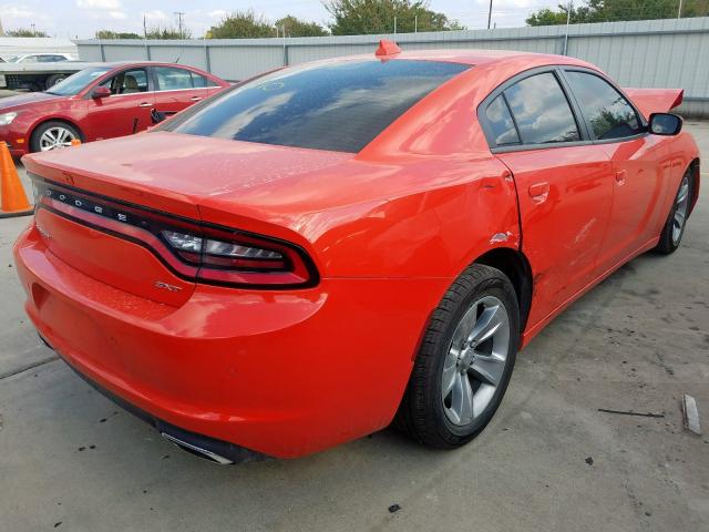 2C3CDXHG7HH520610 - 2017 DODGE CHARGER SX ORANGE photo 4