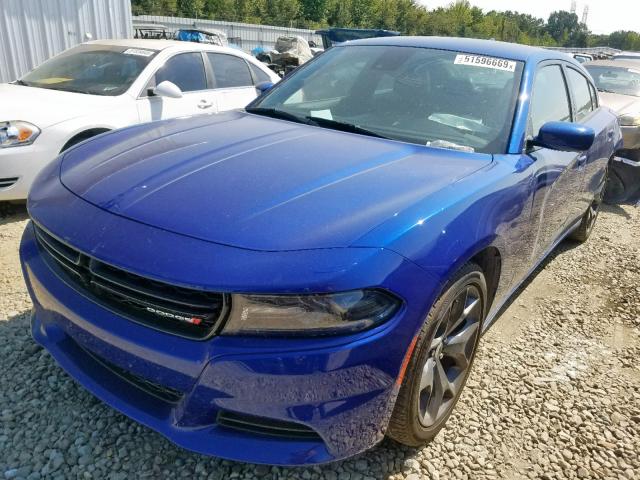 2C3CDXBG1KH575604 - 2019 DODGE CHARGER SX BLUE photo 2