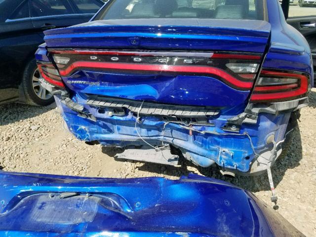 2C3CDXBG1KH575604 - 2019 DODGE CHARGER SX BLUE photo 9