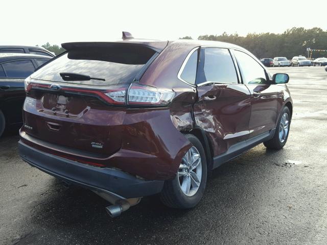 2FMTK3J91FBB41023 - 2015 FORD EDGE SEL ORANGE photo 4