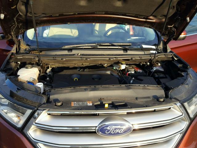 2FMTK3J91FBB41023 - 2015 FORD EDGE SEL ORANGE photo 7