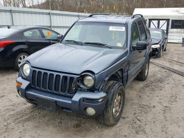 1J4GL58K52W320353 - 2002 JEEP LIBERTY LI BLUE photo 2