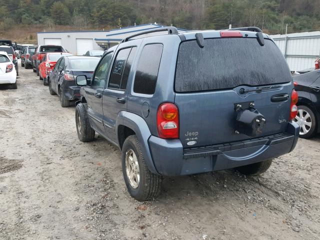 1J4GL58K52W320353 - 2002 JEEP LIBERTY LI BLUE photo 3