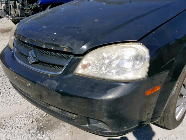 KL5JD56Z06K439004 - 2006 SUZUKI FORENZA BLACK photo 9