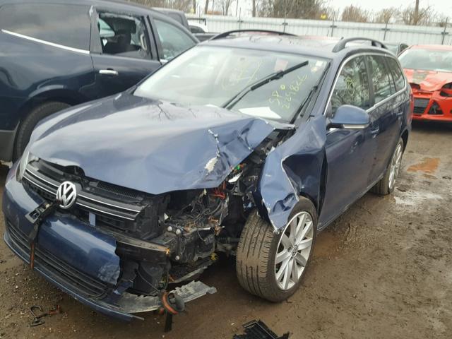 3VWPL7AJ0BM635576 - 2011 VOLKSWAGEN JETTA TDI BLUE photo 2