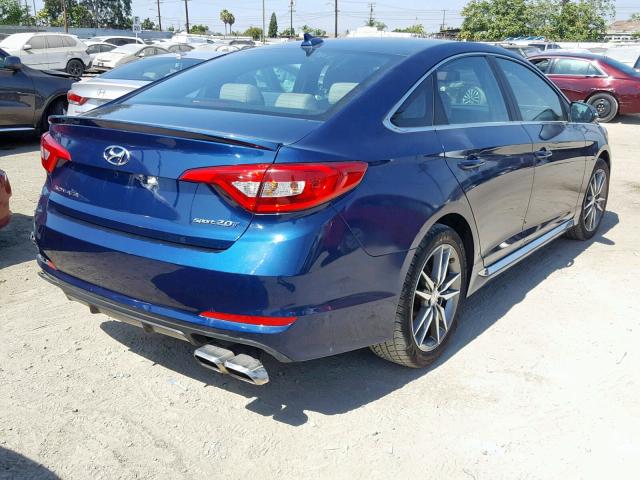 5NPE34AB6HH526622 - 2017 HYUNDAI SONATA SPO BLUE photo 4