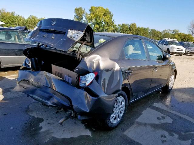 KNAFU4A21B5435232 - 2011 KIA FORTE EX GRAY photo 4