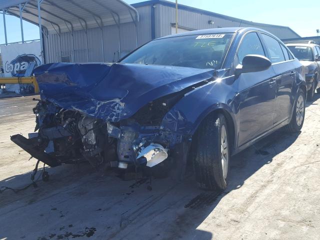 1G1PC5SH2C7272219 - 2012 CHEVROLET CRUZE LS BLUE photo 2