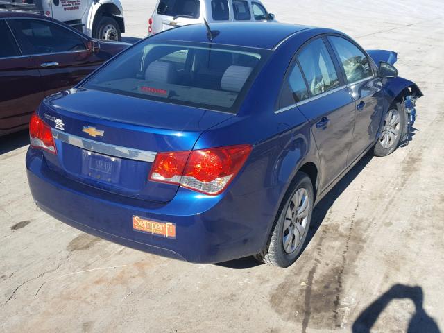 1G1PC5SH2C7272219 - 2012 CHEVROLET CRUZE LS BLUE photo 4