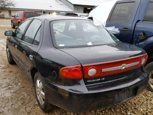 1G1JF52F337250788 - 2003 CHEVROLET CAVALIER L BLACK photo 3