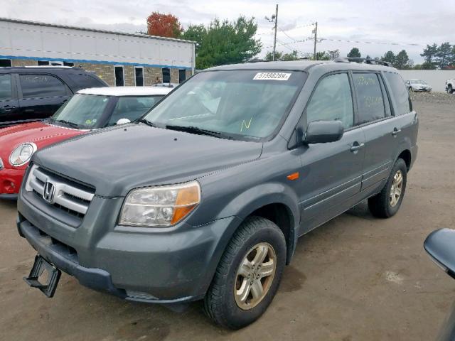 5FNYF182X8B047725 - 2008 HONDA PILOT VP GRAY photo 2