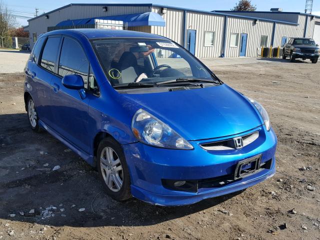 JHMGD38698S046051 - 2008 HONDA FIT SPORT BLUE photo 1