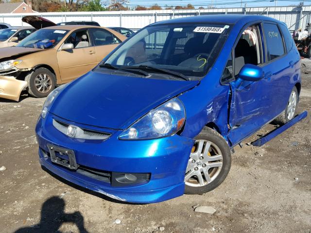 JHMGD38698S046051 - 2008 HONDA FIT SPORT BLUE photo 2