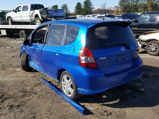 JHMGD38698S046051 - 2008 HONDA FIT SPORT BLUE photo 3