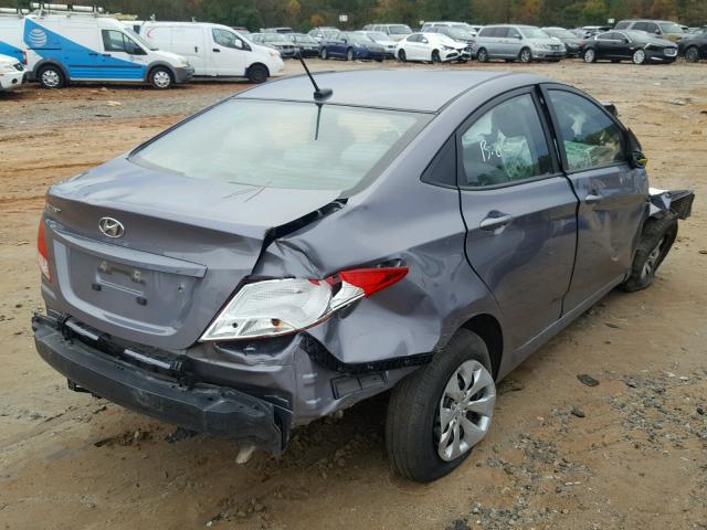 KMHCT4AE3HU307331 - 2017 HYUNDAI ACCENT SE GRAY photo 4