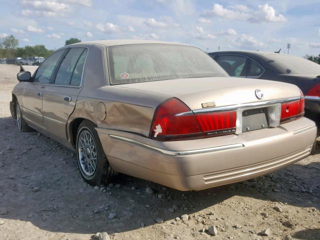 2MEFM74WXWX659248 - 1998 MERCURY GRAND MARQ GOLD photo 3