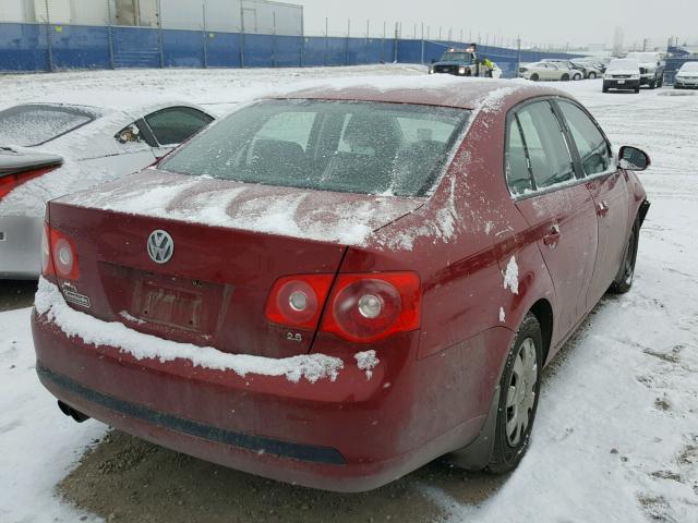 3VWRF71K76M619213 - 2006 VOLKSWAGEN JETTA 2.5 RED photo 4