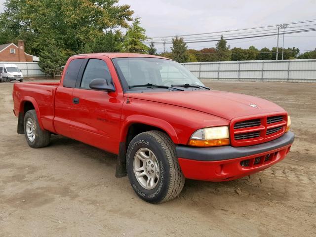 1B7GL32X62S668457 - 2002 DODGE DAKOTA SPO RED photo 1